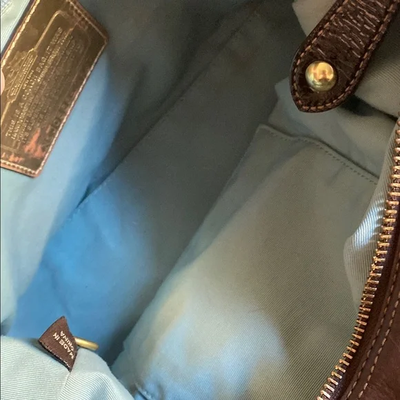 Coach Brown Satchel with Signature Design - Picture 6 of 7